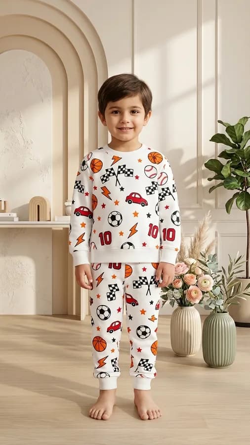 Kids Sports Print Sweatshirt